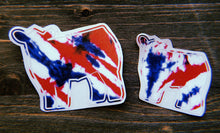 Load image into Gallery viewer, Red, White, &amp; Blue Tie Dye Decals
