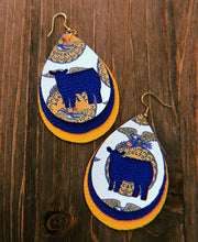 Load image into Gallery viewer, FFA Cow Teardrop Shaped Earrings
