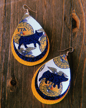 Load image into Gallery viewer, FFA Pig Teardrop Shaped Earrings
